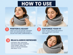 Memory Foam Travel Neck Pillow With Adjustable Support