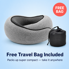 Memory Foam Travel Neck Pillow With Adjustable Support