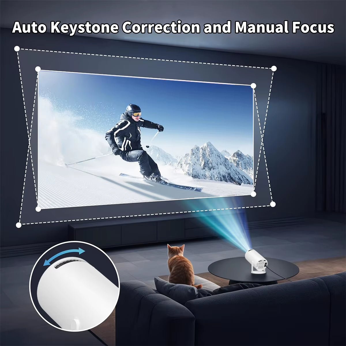 Portable Outdoor Projectors Mini 4K HY300 Pro Smart Home Theater Android 12 WIFI Proyector Full Hd Mobile Phone Video Projector