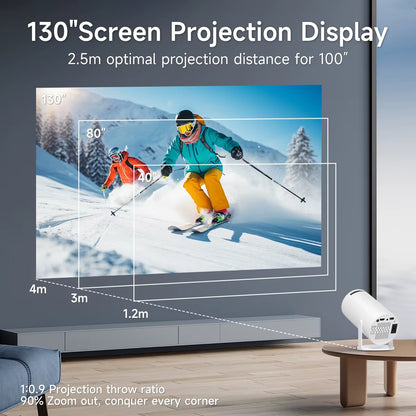Portable Outdoor Projectors Mini 4K HY300 Pro Smart Home Theater Android 12 WIFI Proyector Full Hd Mobile Phone Video Projector
