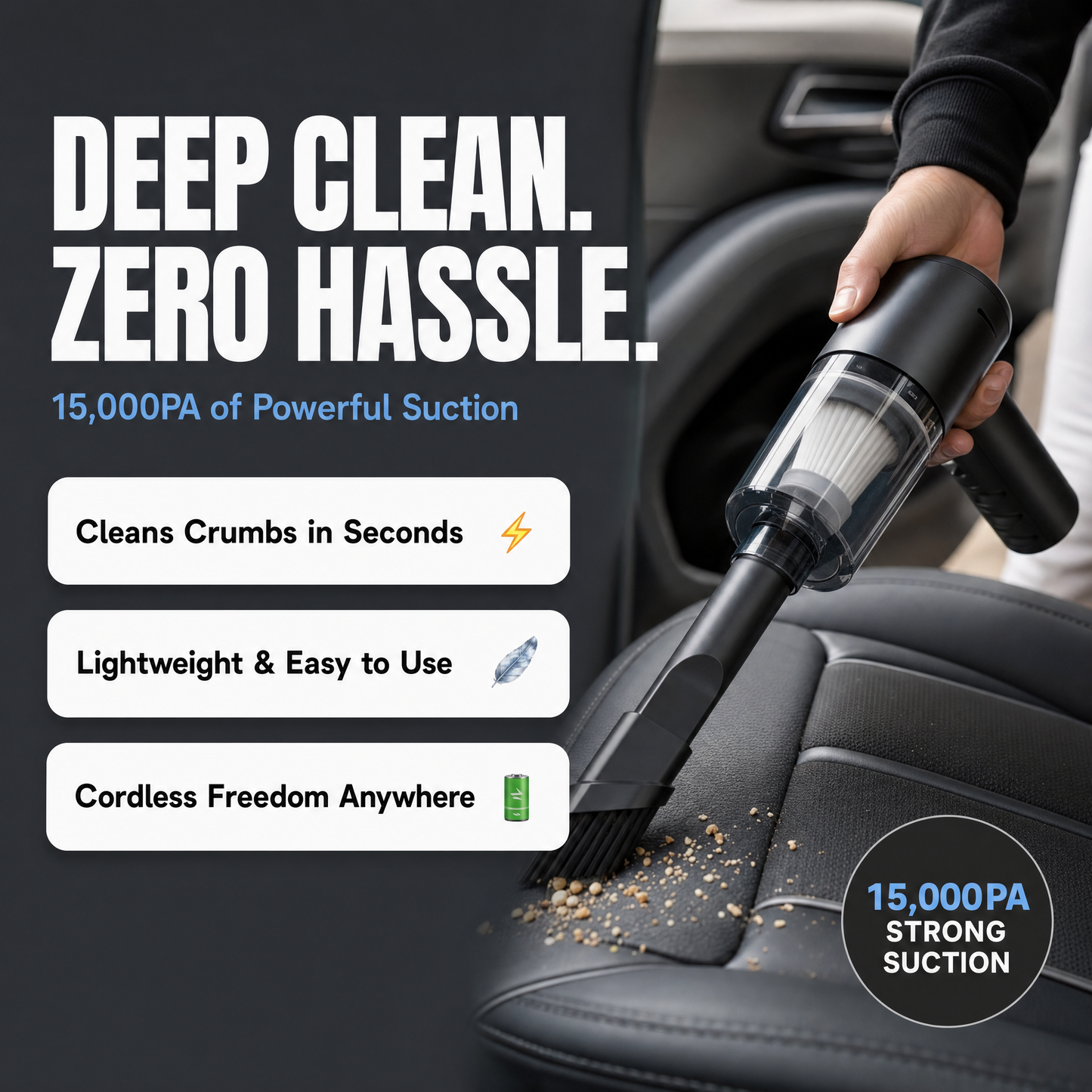 VortexVac Pro – 3-in-1 Car & Home Vacuum